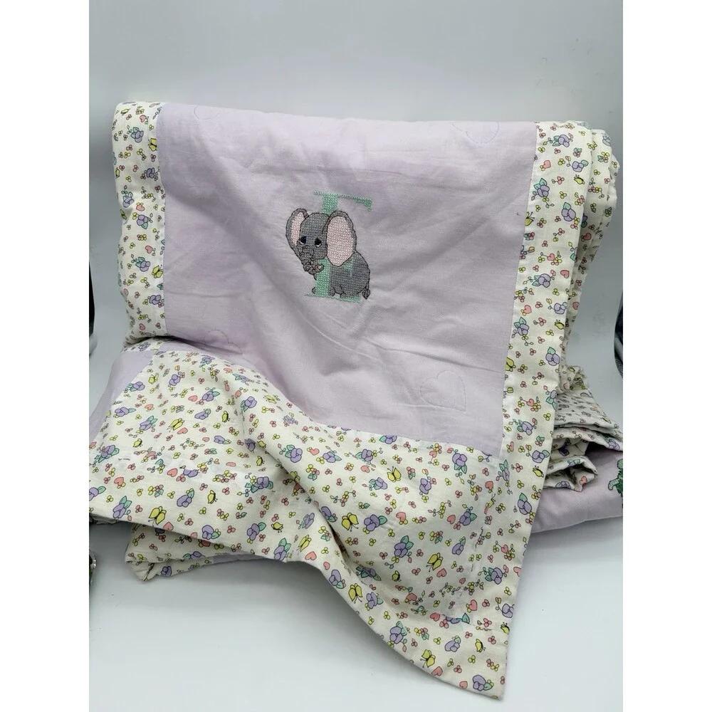 Precious Moments bedding PMI Spectrix patchwork cross-stitch comforter full